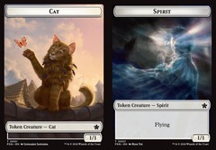 Cat (0001) // Spirit (0007) Double-Sided Token